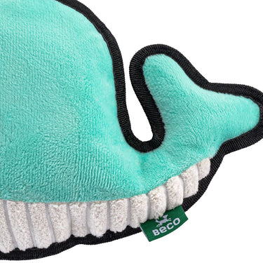 Beco Pets Rough & Tough Whale Recycled Dog Toy - BLUE MEDIUM